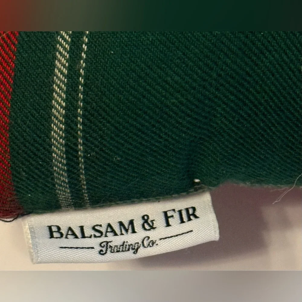 Balsam & Fir Festive Holiday Pillow W/Beaded EmbroideredChristmas Tree Design